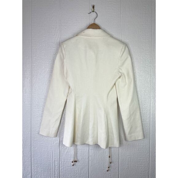 SIGNIFICANT OTHER Magnolia White Linen Blazer SMALL - Picture 9 of 10
